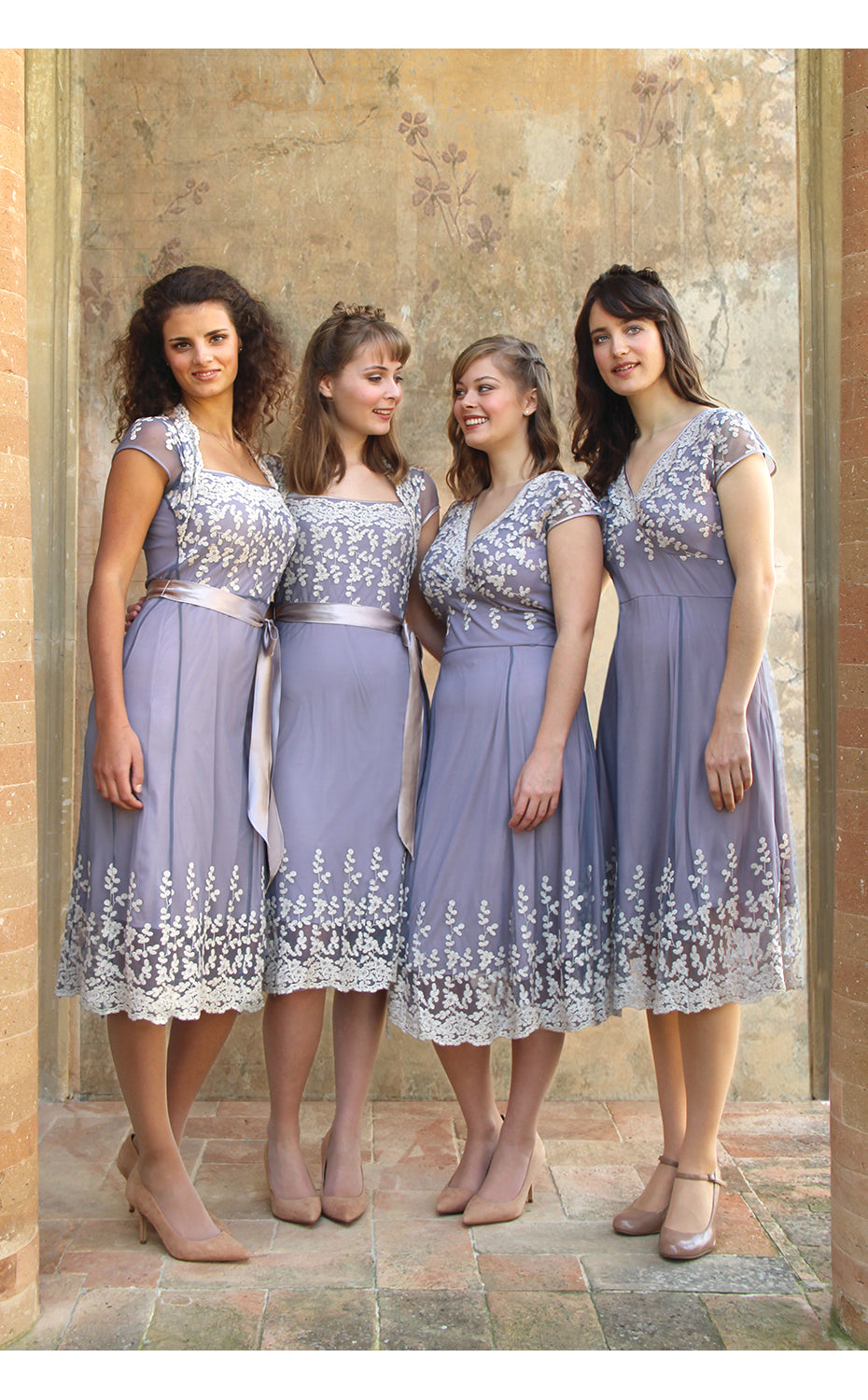 Bridesmaids dresses in periwinkle ...